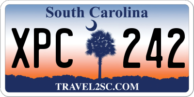 SC license plate XPC242
