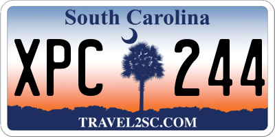 SC license plate XPC244