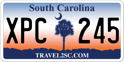 SC license plate XPC245