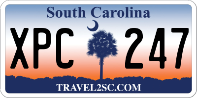 SC license plate XPC247