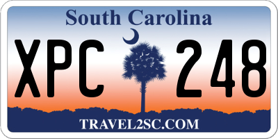 SC license plate XPC248