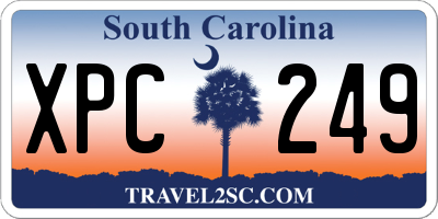 SC license plate XPC249