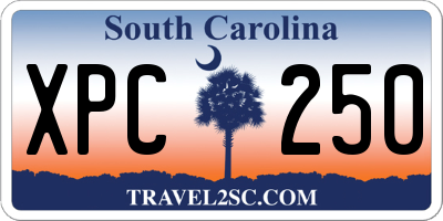 SC license plate XPC250