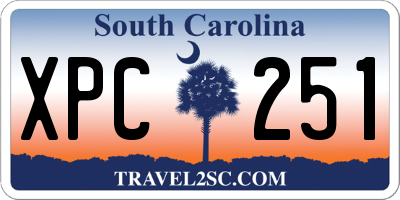 SC license plate XPC251