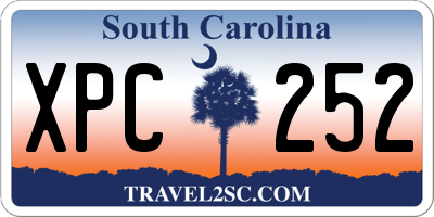 SC license plate XPC252