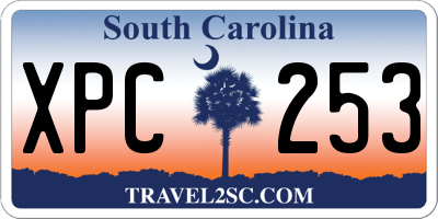 SC license plate XPC253
