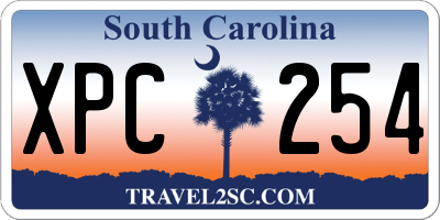 SC license plate XPC254