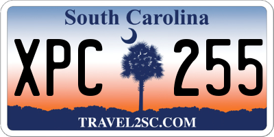 SC license plate XPC255