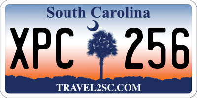 SC license plate XPC256