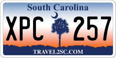 SC license plate XPC257