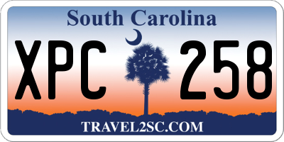 SC license plate XPC258