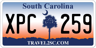 SC license plate XPC259