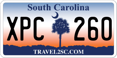 SC license plate XPC260
