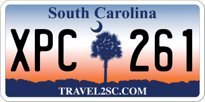 SC license plate XPC261