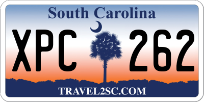 SC license plate XPC262
