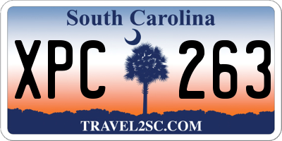 SC license plate XPC263