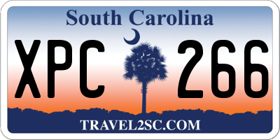 SC license plate XPC266