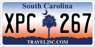 SC license plate XPC267