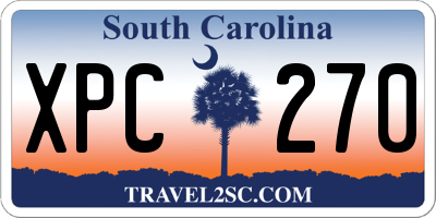 SC license plate XPC270