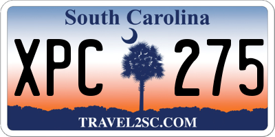 SC license plate XPC275