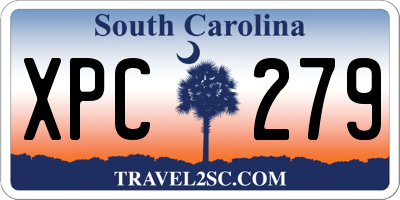 SC license plate XPC279