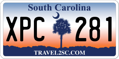 SC license plate XPC281