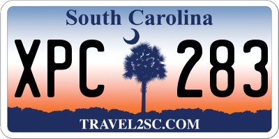 SC license plate XPC283