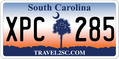 SC license plate XPC285