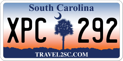 SC license plate XPC292