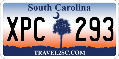 SC license plate XPC293