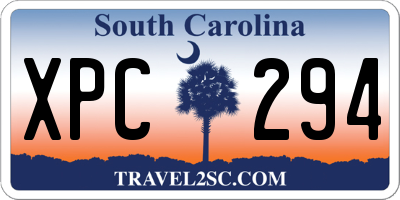 SC license plate XPC294