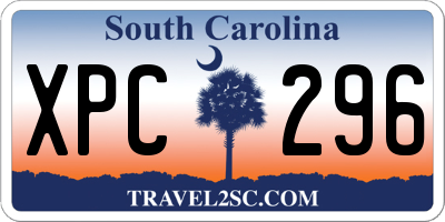 SC license plate XPC296