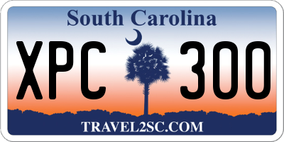 SC license plate XPC300