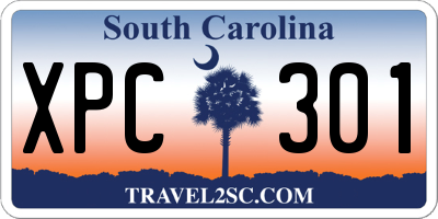 SC license plate XPC301