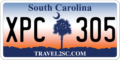 SC license plate XPC305