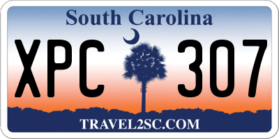 SC license plate XPC307