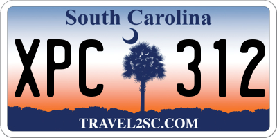 SC license plate XPC312