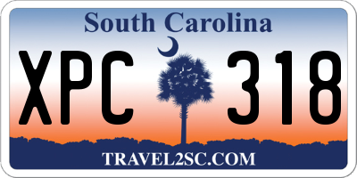 SC license plate XPC318