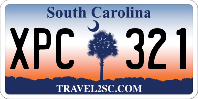 SC license plate XPC321