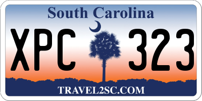 SC license plate XPC323