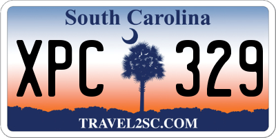SC license plate XPC329
