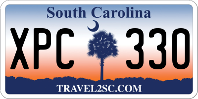 SC license plate XPC330