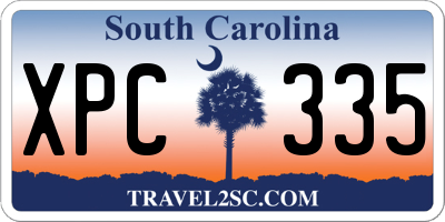 SC license plate XPC335
