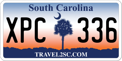 SC license plate XPC336