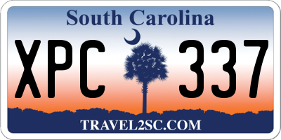 SC license plate XPC337
