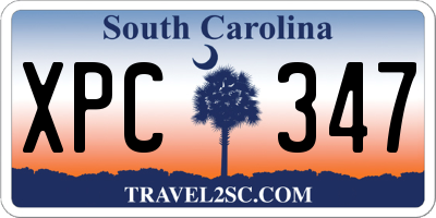 SC license plate XPC347