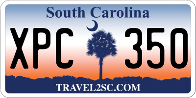 SC license plate XPC350