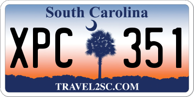 SC license plate XPC351
