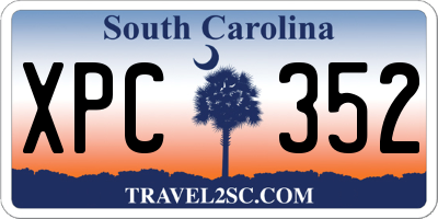 SC license plate XPC352