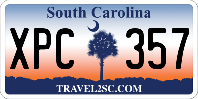 SC license plate XPC357
